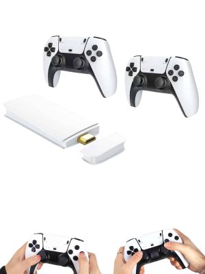 4K HD Görüntü Kaliteli Retro Game Stick 20000 Oyunlu Çift Kollu Beyaz Game Stick