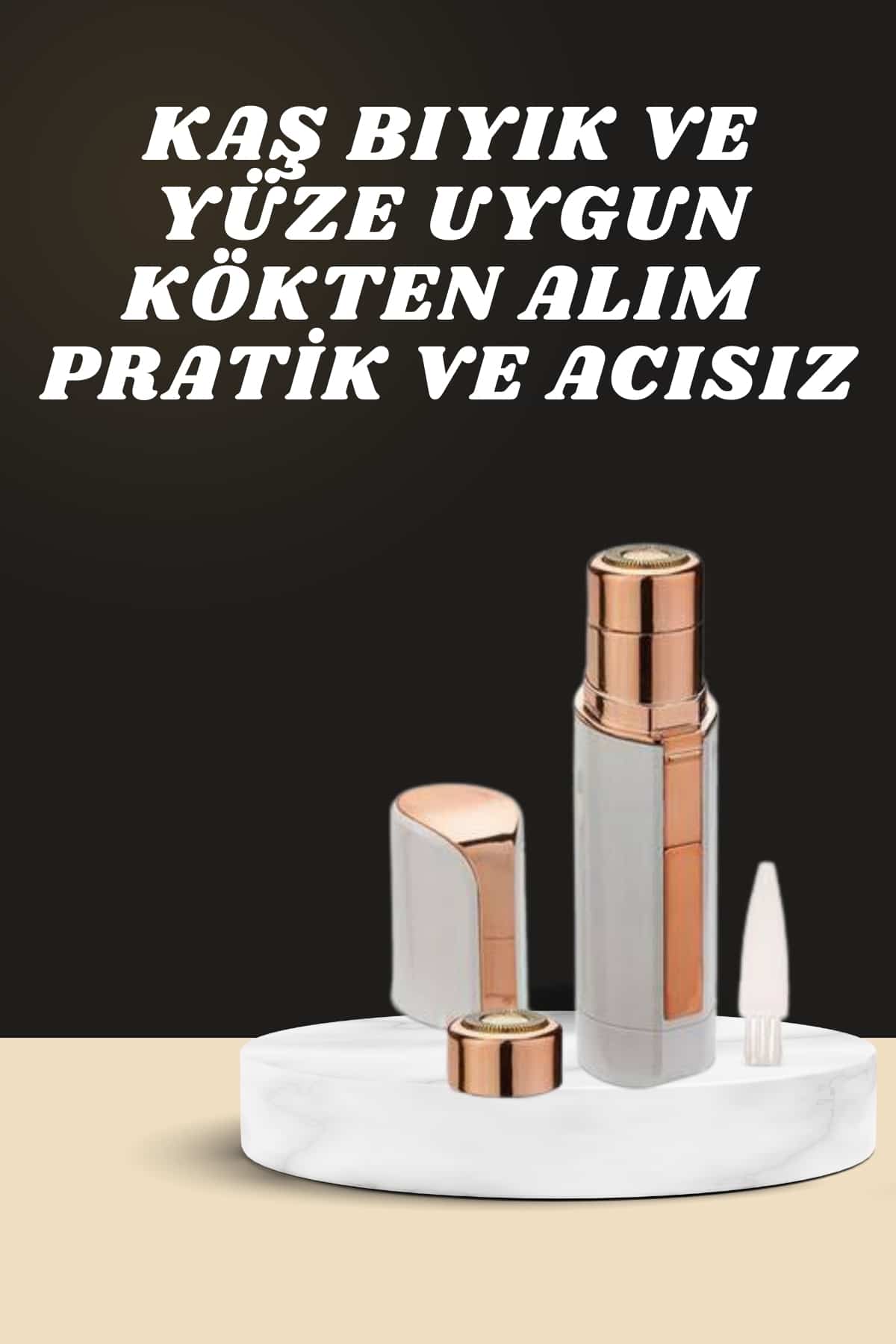 1215565_2-52.jpg KAŞ BIYIK VE YÜZ EPİLASYON ALETİ VE TİTREŞİMLİ YÜZ TEMİZLEME MASAJ ALETİ İKİLİ SET - Görsel 1
