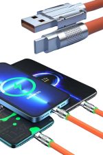Android ve İOS Uyumlu 180 Derece Type-c Şarj Kablosu - Görsel 3