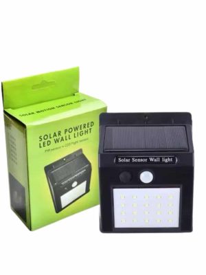 Bahçe Aydınlatma Sensörlü Güneş Enerjili Duvar Lambası 40 Led Işık