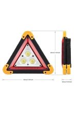 Işıklı Üçgen Reflektör Led Projektör Acil Durum Feneri Flaşör 500 Lümen - Görsel 3