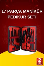 17 Parça El Ayak Bakım Seti Tırnak Temizleme Manikür Pedikür Cımbız Törpü Tırnak Makası - Görsel 5