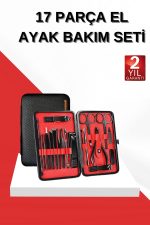 17 Parça Manikür Seti El ve Ayak Bakımı Törpü Cımbız Tırnak Temizleme - Görsel 5