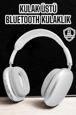 P9 Plus Kablosuz Kulak Üstü Bluetooth Kulaklık Beyaz Yüksek Ses Kaliteli - Görsel 5