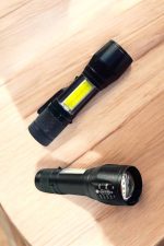 Şarjlı Metal Zoomlu El Feneri Işıldak Led Işık Taşınabilir El Lambası - Görsel 2