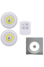 Led Lamba 3'lü Uzaktan Kumandalı Yapışkanlı - Görsel 4