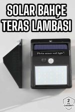 Güneş Enerjili Bahçe Lambası Solar Gece Aydınlatma Sensörlü Lamba - Görsel 4