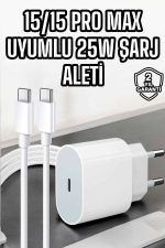 İOS Uyumlu Type-C Girişli Hızlı Şarj 15/15 Pro Max Adaptör ve Kablosu - Görsel 5