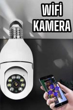 Wifi Kamera Duylu Ampul Görünümlü 360 Derece Dönebilen Ev Kamerası - Görsel 5