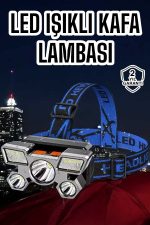 Ultra Güçlü Led Işık Şarjlı Kafa Lambası Balıkçı Lambası Kafa Feneri - Görsel 5