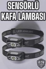 Kafa Lambası Kamp Lambası Led Işık Şarjlı Ayarlanabilir - Görsel 5