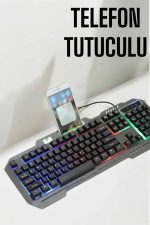 Oyuncu Klavyesi Q Klavye RGB Işıklı Mouse Hediyeli - Görsel 2