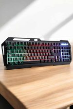 Q Klavye RGB Işıklı Klavye Ve Mouse Seti Kablolu Mouse Hediyeliş - Görsel 3