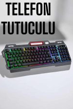 Led Işıklı Oyuncu Klavye Usb Girişli RGB Işıklı Q Klavye Mouse Hediyeli - Görsel 4