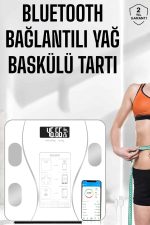 Akıllı Tartı Dijital Baskül Yağ Su Kas Vücut Kitle Kilo Ölçer Tartı - Görsel 5