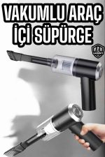 Araç İçi Süpürge Filtreli Şarjlı Süpürge Vakumlu Yıkanabilir - Görsel 5