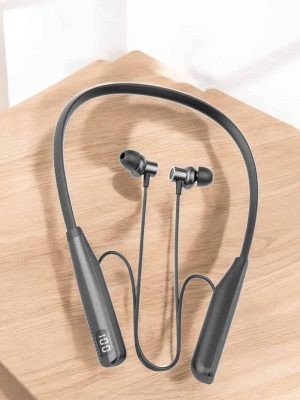 Boyun Askılı Bluetooth Kulaklık Uzun Şarj Süreli Dijital Göstergeli Kablolu