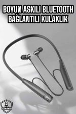 Boyun Bantlı Bluetooth Kulaklık Yüksek Ses Kaliteli 100 Saat Kulaklık - Görsel 5