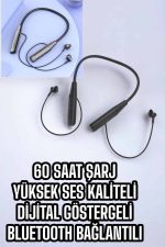 Yeni Nesil Bluetooth Kulaklık Kablolu Kulak İçi Dijital Göstergeli - Görsel 2