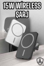 İOS Uyumlu Manyetik Tasarım Magsafe İphone 12/13/14/15 araç şarjı - Görsel 5