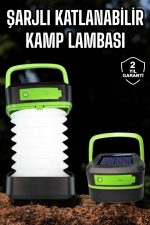 Led Lamba Kamp Lambası Hafif Taşınabilir Şarj Süreli Akordeon El Fenerli - Görsel 5