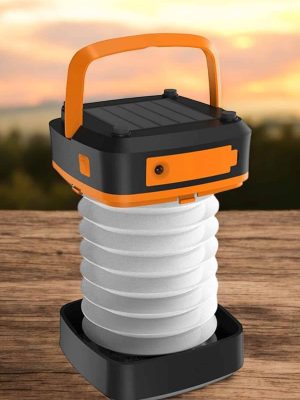 Güneş Enerjili Led Lamba Kamp Lambası Katlanabilir Lamba USB Şarjlı