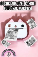Çocuk Fotoğraf Makinesi Dijital HD Video Rulo Kağıt Baskılı Yazıcı - Görsel 5