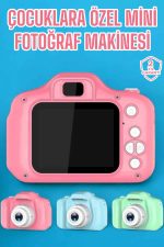 Çocuk Kamerası Dijital 1080P HD Kaliteli Mini Fotoğraf Makinesi Profesyonel - Görsel 5