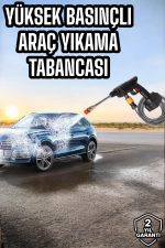 Bahçe ve Araba Yıkama Tabancası Su Basınçlı Hazneli Bataryalı Oto Yıkama - Görsel 5