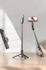Kumandalı Tripod Telefon Tutucu Selfie Çubuğu 360 Derece Dönebilen - Görsel 2