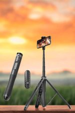Kumandalı Tripod Telefon Tutucu Selfie Çubuğu 360 Derece Dönebilen - Görsel 3