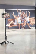 Selfie Çubuğu Tripod Kumandalı Telefon Tutucu Siyah - Görsel 2