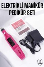 Elektrikli Manikür Pedikür Törpü Seti Protez Tırnak Nasır Temizleyici - Görsel 5