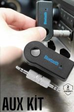 Kablosuz Bluetooth Aux Araç Kiti Siyah Hafıza Kartlı - Görsel 5