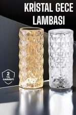 Gece Lambası Kristal Lamba Dokunmatik Şarjlı Hediyelik - Görsel 5