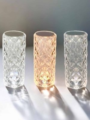 Gece Lambası Kristal Lamba Dokunmatik Şarjlı Hediyelik