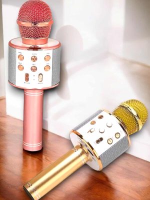 Kablosuz Bluetooth Karaoke Mikrofon USB ve AUX Girişli, Yüksek Ses Kalitesi