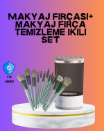 USB Şarjlı Makyaj Fırçası Temizleyici + Profesyonel Fırça Seti - Görsel 5