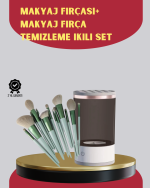 Profesyonel 13’lü Makyaj Fırçası + USB Fırça Temizleyici İkili Set - Görsel 5