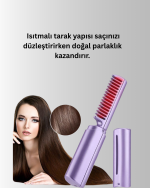 Şarjlı Saç Düzleştirici Tarak - Görsel 4