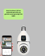 İki Yönlü Sesli WiFi Kamera – Ampul Tipi Ev ve Ofis Güvenlik Kamerası - Görsel 2