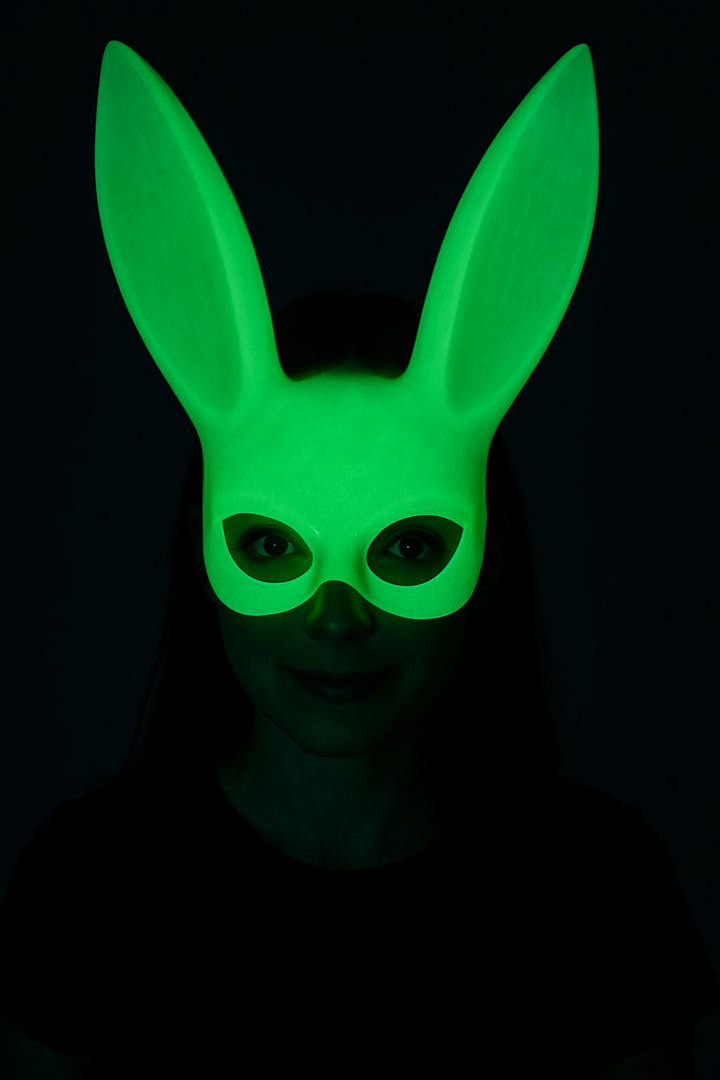 1220869_karanlikta-parlayan-fosforlu-tavsan-maskesi-glow-bunny-masqu-resim-4604.jpg Karanlıkta Parlayan Fosforlu Tavşan Maskesi – Glow Bunny Masquerade Maske (32x22 cm) - Görsel 1