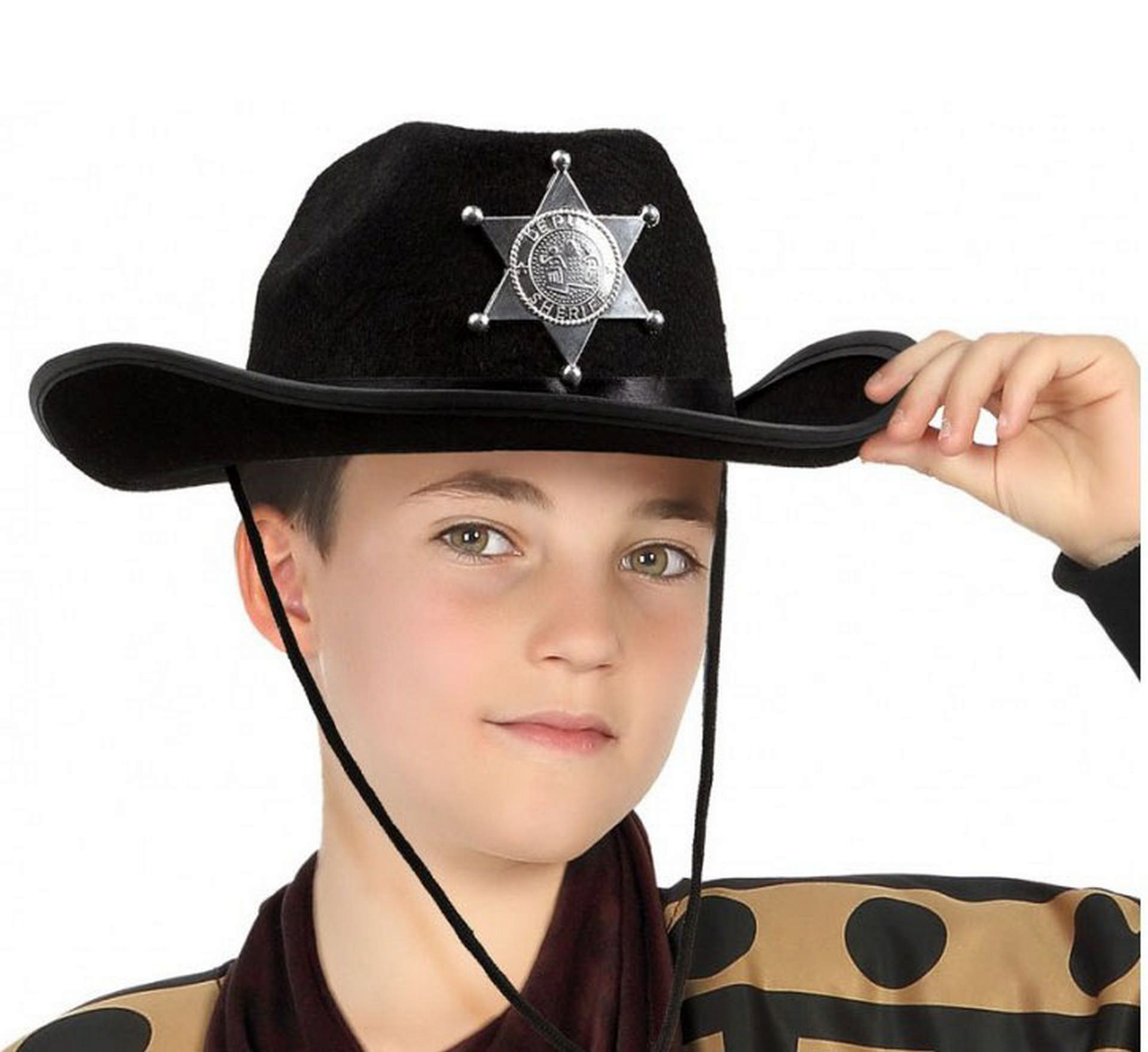 1220941_Cocuk-Kovboy-Sapkasi-Sheriff-Sapkasi-Siyah-Renk-resim-1114.jpg Çocuk Kovboy Şapkası Sheriff Şapkası Siyah Renk - Görsel 1