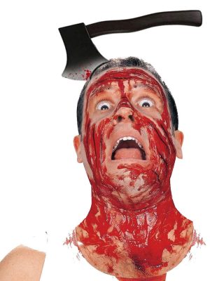 Kafaya Saplanmış Halloween Kanlı Balta Şaka Tacı