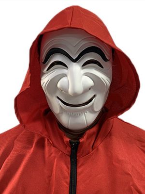 Koreli Hırsız Teatral Hahoe Maskesi - Para Heist Maskesi - Dali Maskesi