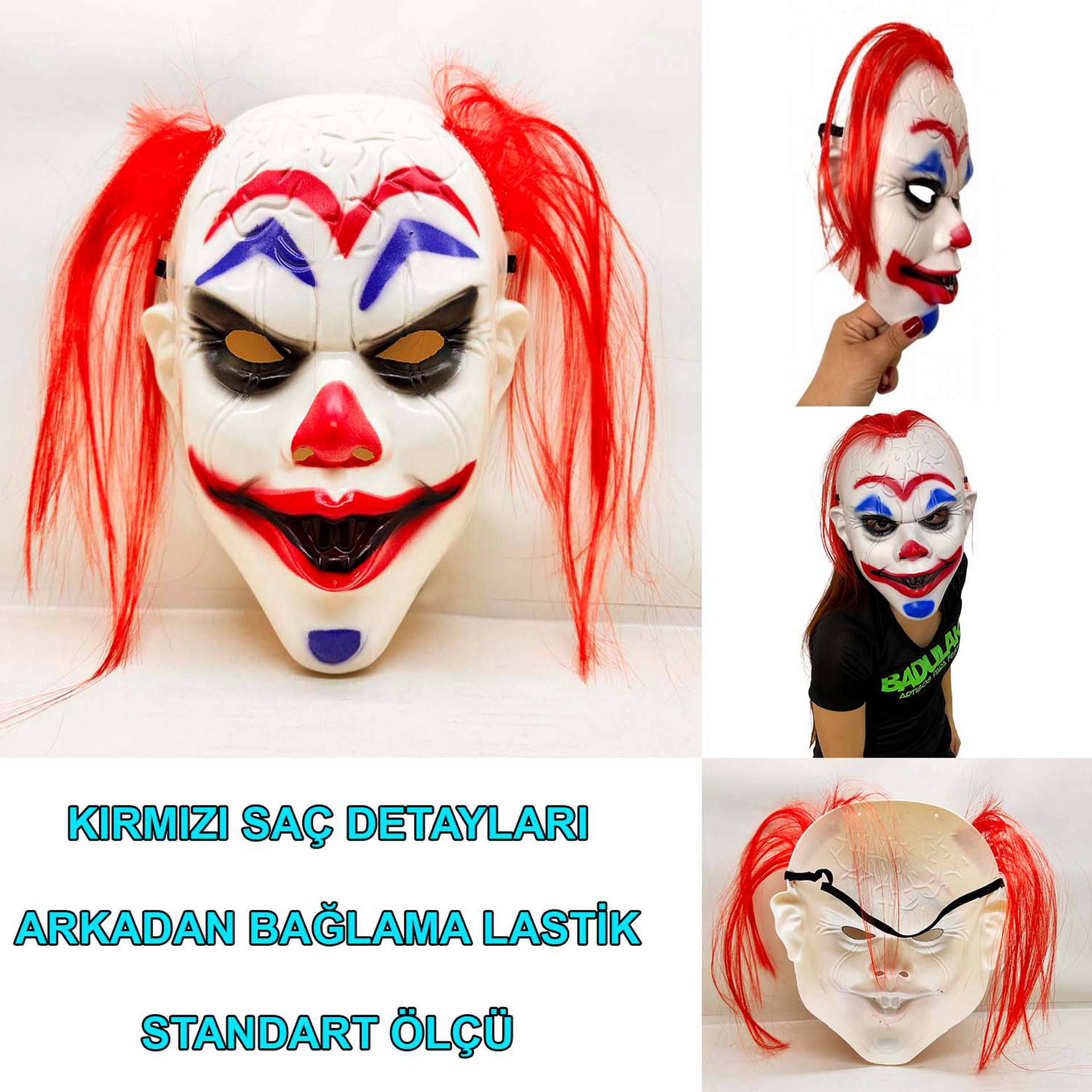 1221423_kizil-sacli-joker-palyaco-maskesi-resim-5001.jpg Kızıl Saçlı Joker Palyaço Maskesi - Görsel 1