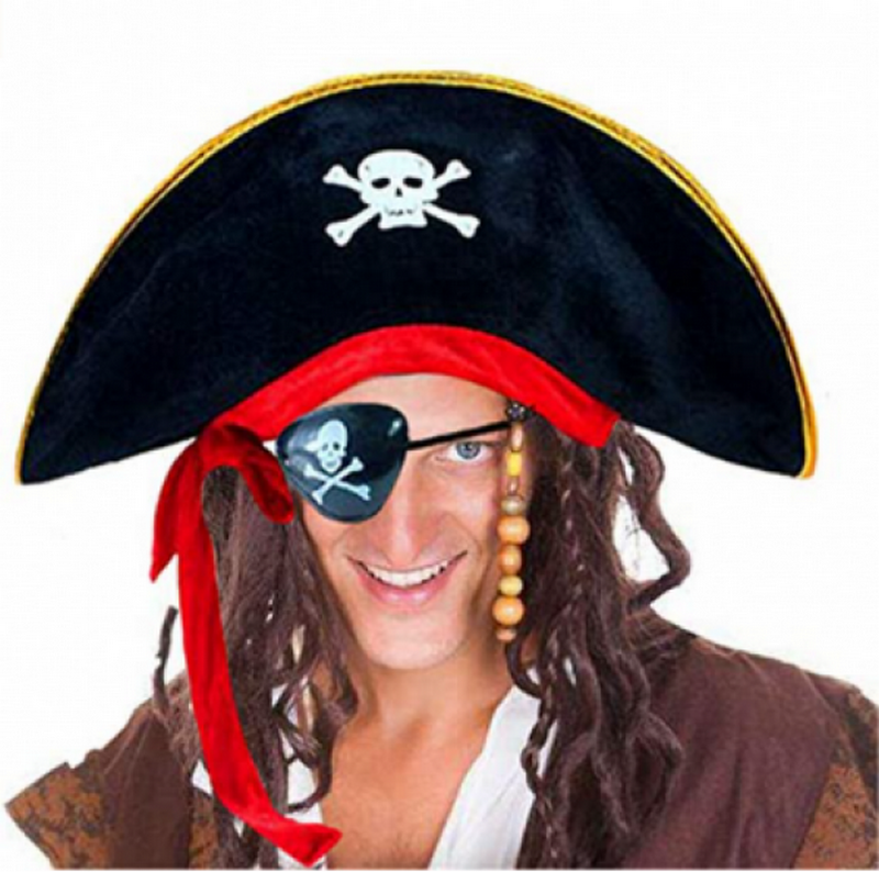 1221577_Yetiskin-Boy-Kumas-Korsan-Sapkasi-ve-Plastik-Korsan-Goz-Maskesi-resim-3006.png Yetişkin Boy Kadife Kaptan Jack Sparrow Korsan Şapkası ve Plastik Korsan Göz Maskesi - Görsel 1