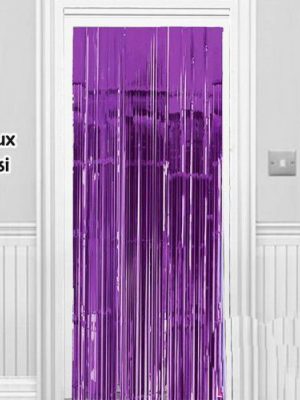 Işıltılı Duvar ve Kapı Perdesi Mor Renk 90x200 cm