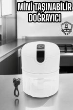 Şarjlı Mini El Rondosu Doğrayıcı Taşınabilir 250 ml Çelik Bıçaklı - Görsel 5