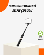 Bluetooth’lu Işıklı Selfie Çubuğu – Katlanabilir, 130 cm - Görsel 5
